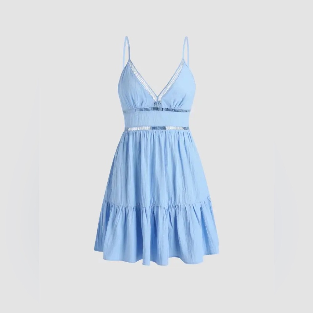 ◾️Cider Bowknot Babydoll Mini Dress - Picture 1 of 6